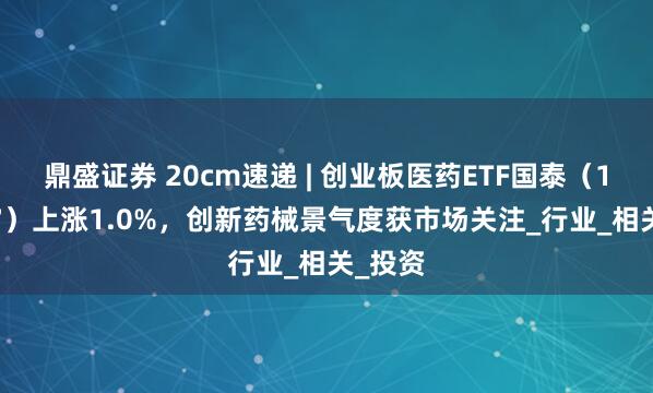 鼎盛证券 20cm速递 | 创业板医药ETF国泰（159377）上涨1.0%，创新药械景气度获市场关注_行业_相关_投资
