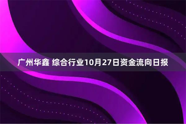 广州华鑫 综合行业10月27日资金流向日报