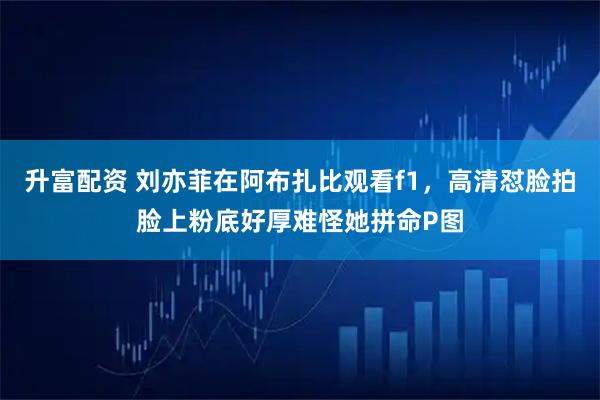 升富配资 刘亦菲在阿布扎比观看f1,高清怼脸拍脸上粉底好厚难怪她拼命P图