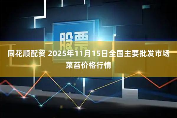 同花顺配资 2025年11月15日全国主要批发市场菜苔价格行情