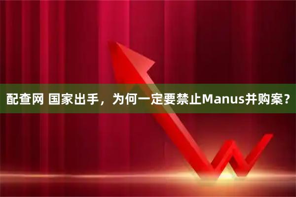 配查网 国家出手，为何一定要禁止Manus并购案？